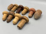 antieke Hollandse houten tollen - Spelstuk - Hout