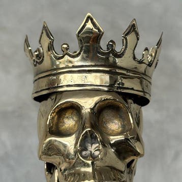 sculptuur, Bronze Statue of A King George Skull - 20 cm -