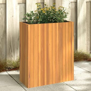 vidaXL Plantenbak 59x27,5x70 cm massief acaciahout, Tuin en Terras, Verzenden, Nieuw