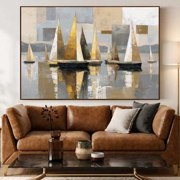 Lea Ottavi - Golden Sails at Rest XXL · Hand-Finished