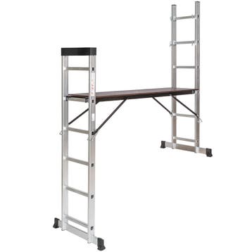 Aluminium multifunctionele ladder Ladderrek - zilver, Verzenden, Nieuw