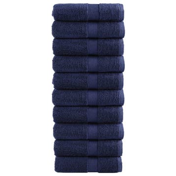 vidaXL Premium washandjes SOLUND 10 stuks marineblauw 30x30, Huis en Inrichting, Verzenden, Nieuw