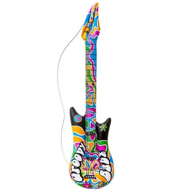 Hippie 60S Opblaas Gitaar 1,05m, Verzenden