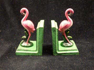 Boekensteunen met Flamingos - Serre-livres (2) - Fonte -