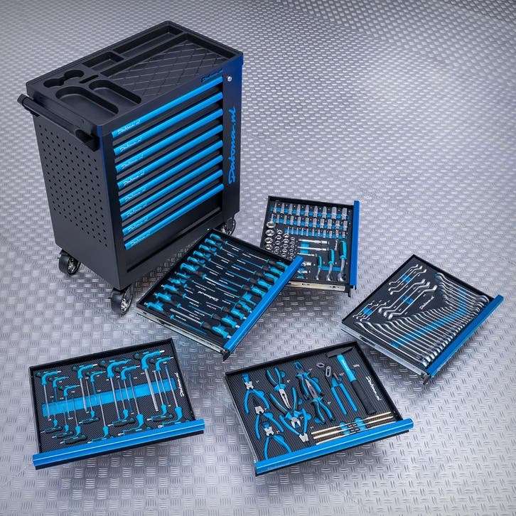 Datona Gevulde gereedschapswagen 8 lades – 5 lades gevuld –, Bricolage & Construction, Boîtes à outils, Enlèvement ou Envoi