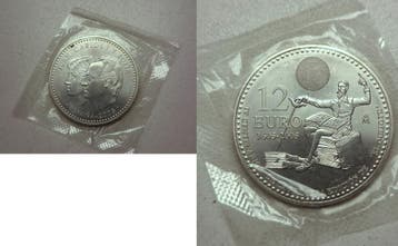 Espagne Spanien 12 Euro 2005 400 Jahre Don Quijote, Postzegels en Munten, Munten | Europa | Euromunten, Verzenden, België