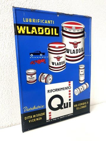 Wladoil lubrifiants panneau publicitaire - Panneau -