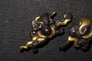 Katana - Shakudo - C6-203 Fujin & Raijin (wind god thunder