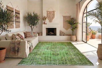 Groene vintage - Vloerkleed - 310 cm - 180 cm -, Huis en Inrichting, Nieuw