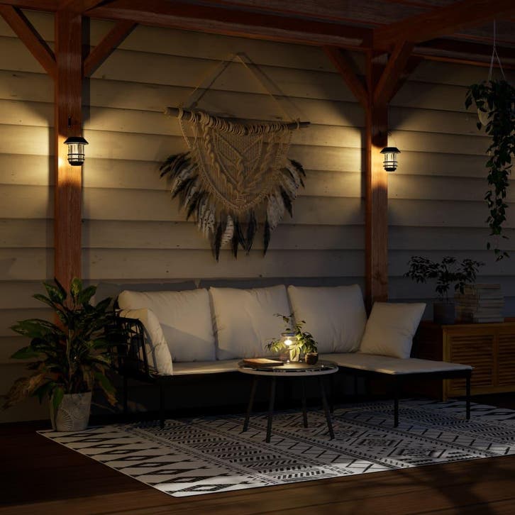 vidaXL Wandlantaarns voor buiten 2 st solar wit, Jardin & Terrasse, Éclairage extérieur, Envoi