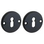 Set van twee sleutelplaatjes Facet BB mat zwart, Nieuw, Overige materialen