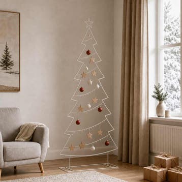 vidaXL Metalen kerstboom met standaard KUOPIO 210 cm Staal, Verzenden