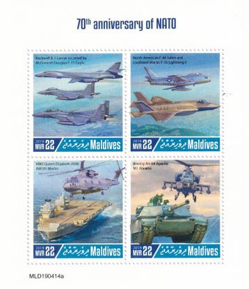 Malediven - 2019 - NATO - Postfris, Postzegels en Munten, Verzenden, Postfris, Vliegtuigen