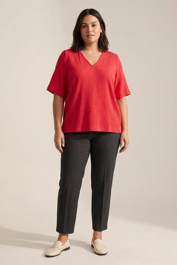 ONLY blouse v-hals korte mouwXL=54Maat 46/48 (XL) of groter, Verzenden, Nieuw, Maat 46/48 (XL) of groter, Overige kleuren
