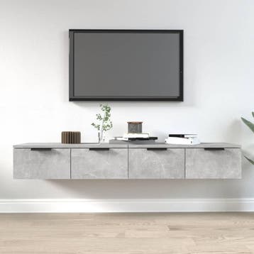 vidaXL Wandkasten 2 st 68x30x20 cm bewerkt hout betongrijs, Huis en Inrichting, Kasten | Wandmeubels, Verzenden, Nieuw