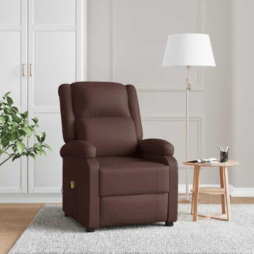 vidaXL Massagestoel kunstleer bruin, Huis en Inrichting, Stoelen, Verzenden, Nieuw