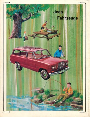 1963 JEEP PROGRAMMA BROCHURE DUITS, Nieuw