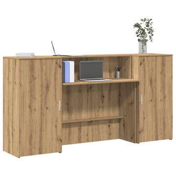 vidaXL Receptiebalie 200x50x103,5cm bewerkt hout artisanaal, Verzenden, Nieuw