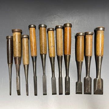 Tataki Oire Nomi | Bench Chisels Carving w/Roll Case - Outil, Antiquités & Art