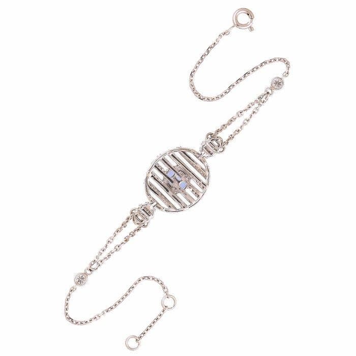Bracelet - 18 carats Or blanc Saphir - Diamant, Bijoux, Sacs & Beauté, Bijoux anciens