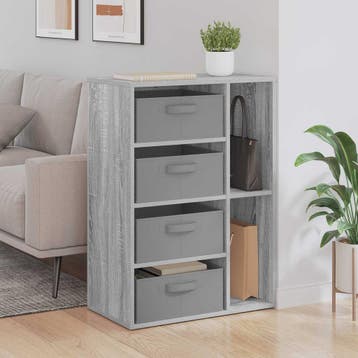 vidaXL Dressoir Grijs Sonoma 60 x 33,5 x 84 cm, Verzenden