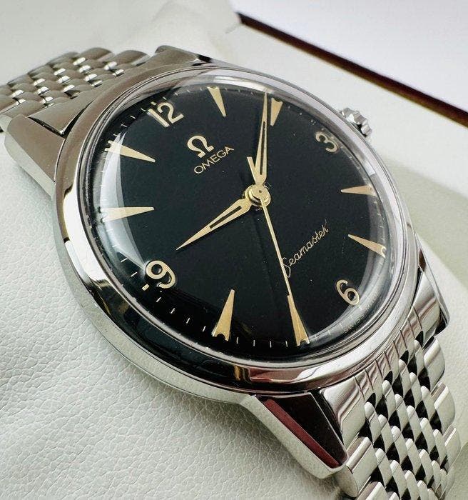 Omega - Seamaster Jumbo - Black Gilt Dial - cal. 285 -, Handtassen en Accessoires, Horloges | Heren