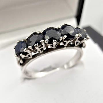 Zonder minimumprijs - Ring Zilver - Sapphire, Nieuw