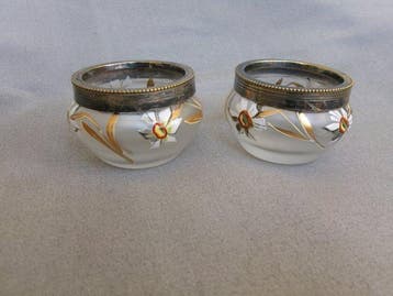 Pair Mini Glass Jars - Ensemble de récipients pour sel et