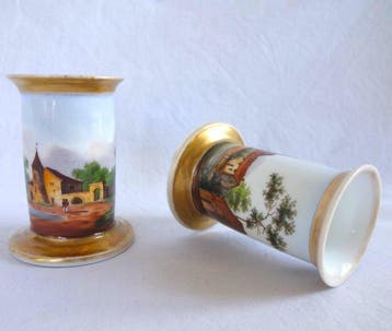 Tafelmiddenstuk - Porselein - draaiend landschapdecor