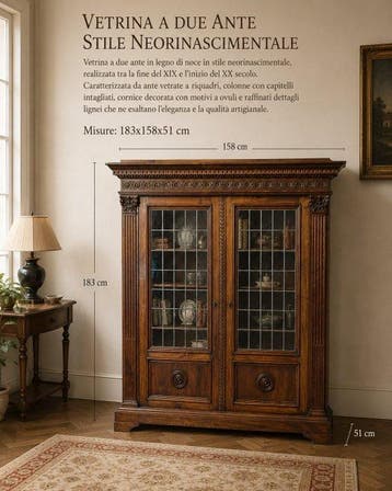 Vitrinekast - Hout, Glas