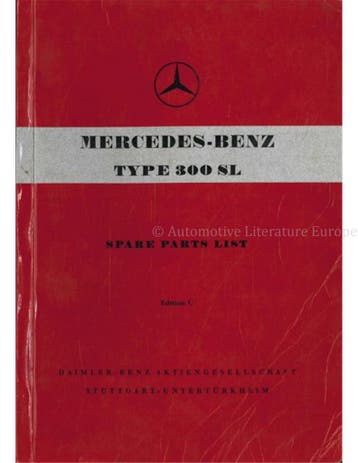 1956 MERCEDES BENZ 300 SL ONDERDELENBOEK ENGELS