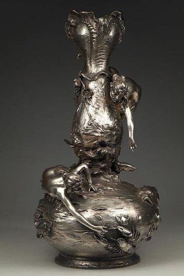 Ignaz Mansch - Vaas - Verzilverd - Basen Syren