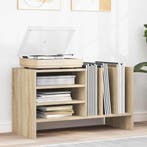 vidaXL Platenkast met plank Sonoma Eik 78,5 x 35 x 45 cm, Huis en Inrichting, Verzenden, Nieuw