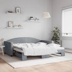 vidaXL Slaapbank met onderschuifbed 100x190 cm stof, Huis en Inrichting, Slaapkamer | Bedden, Verzenden, Nieuw