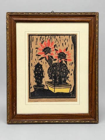 Jan Schonk (1889–1976) - Bloeiende cactus