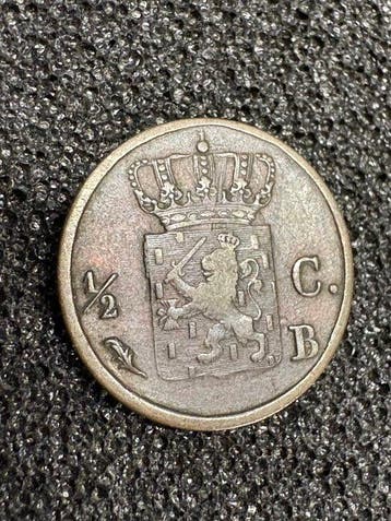 Nederland. Willem I. 1/2 Cent 1828 Brussel, Timbres & Monnaies, Monnaies | Pays-Bas