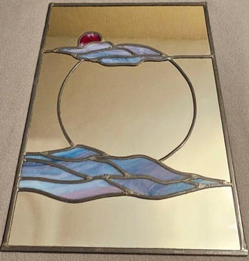 Vitrail - 1950-1960, 1960-1970 - Miroir en verre et plomb