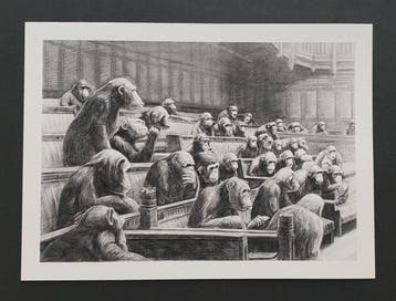 Mason Storm (1966) - Monkey Parliament III (Banksy inspired)