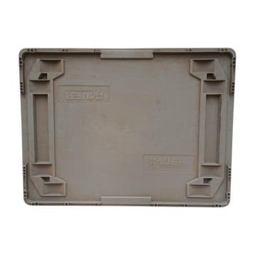 Magazijnbak 800x600x420 mm grijs pp gebruikt, Doe-het-zelf en Bouw, Ophalen of Verzenden, Nieuw