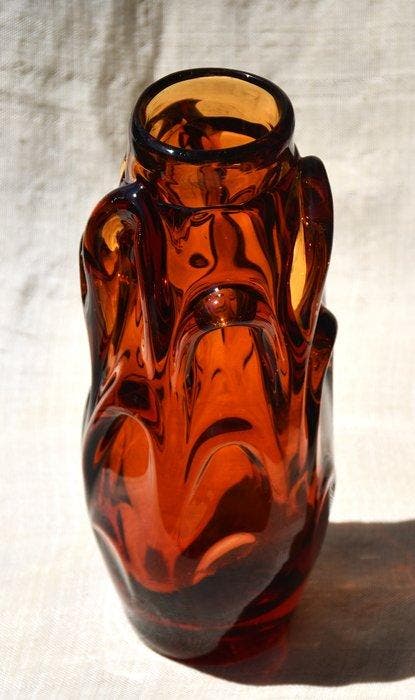 Škrdlovice - Jan Beranek (attribute - Vaas - Glas-in-lood, Antiek en Kunst, Curiosa en Brocante