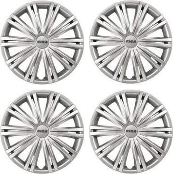 Carpoint Wieldoppen Giga 16 Inch Abs Zilver Set Van 4, Verzenden