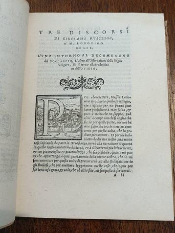 Ruscelli Girolamo - Tre discorsi di Girolamo Ruscelli a