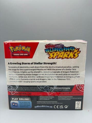 Pokémon - 1 Booster box - Surging Sparks - Scarlet & Violet, Hobby en Vrije tijd, Nieuw