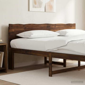 vidaXL Live Edge Hoofdbord ROSTOCK Donkerbruin 200 cm, Verzenden