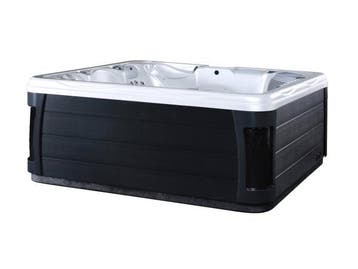 Veiling - 6 Persoons Spa 230x230cm - Wit / zwarte zijkant in, Nieuw