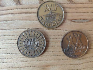Italie. Lotto 3 Medaglie Mille Miglia Coppa Mazzotti