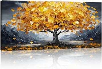 Canvas Geluksboom 120x50cm | 29% korting, retour deal, Verzenden, Nieuw, 100 tot 125 cm, Schilderij