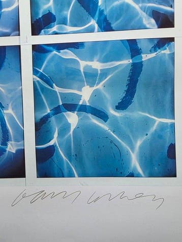 David Hockney -  Diver in swimming pool  Affiche, Antiek en Kunst