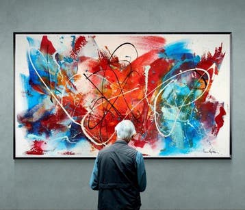 Luc Mora - The red dog - XXL, Antiquités & Art