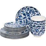 Service de table fleuri - 18 pièces | 6 personnes, Verzenden